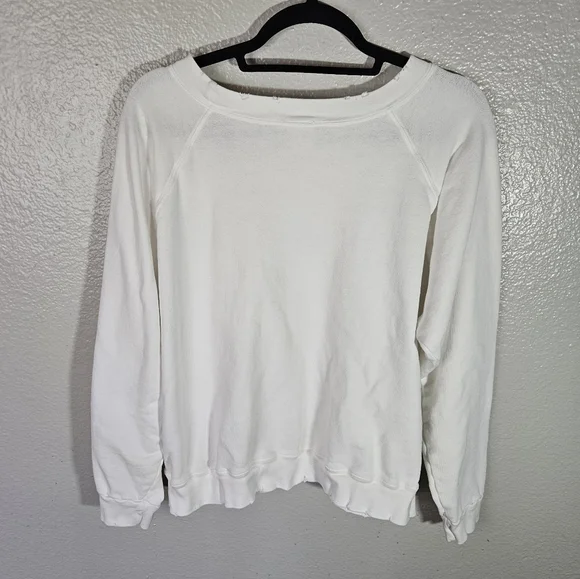 I.S.M.B.S. Essential White Sweatshirt Hand Embroidered Tahoe Size M/L - Picture 8 of 14